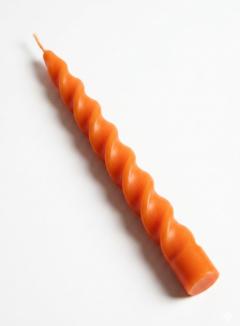 Orange Spiral Candle