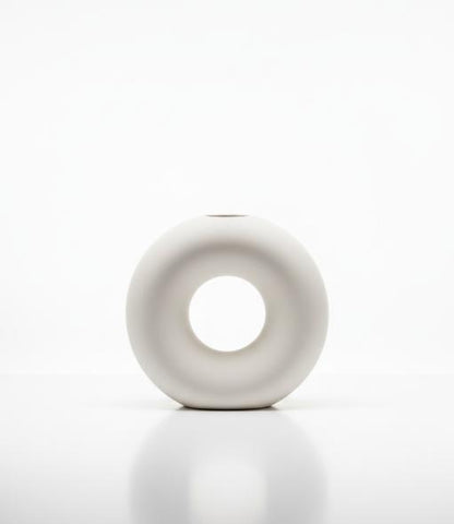 White Donut Vase