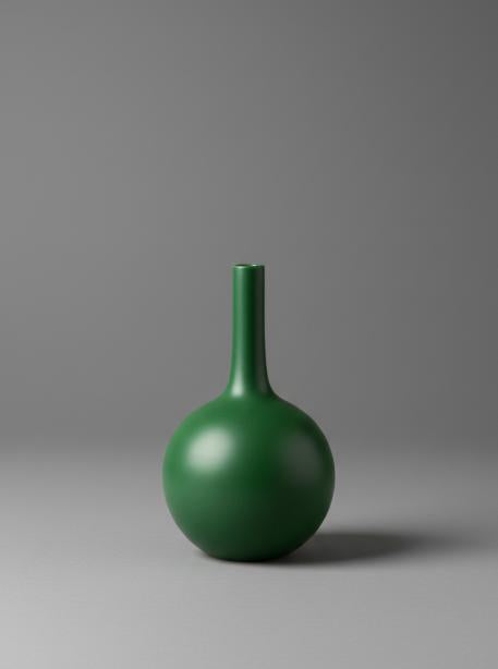 Green Bulbous Vase