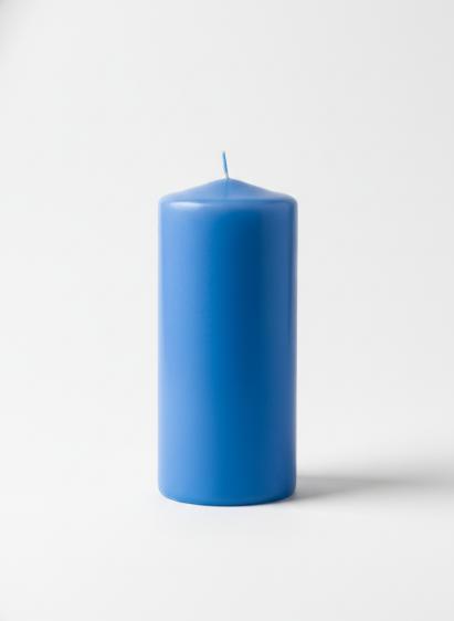 Blue Pillar Candle
