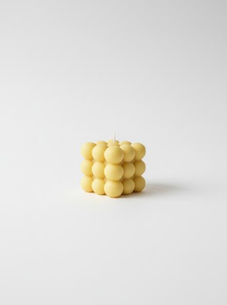 Yellow Bubble Candle