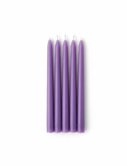 Purple Taper Candle Set