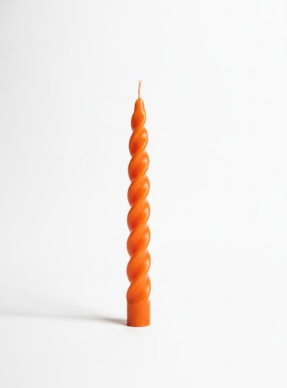 Orange Spiral Candle