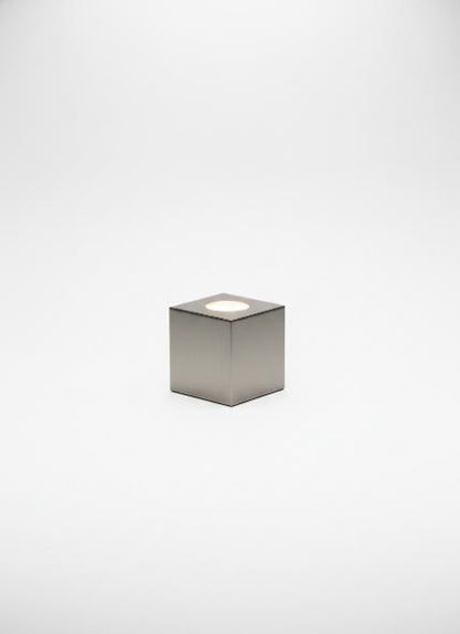 Gray Brushed Cube Lamp